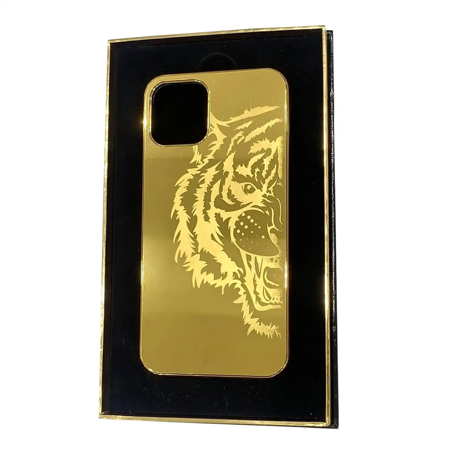 24K Gold iPhone 15 Pro Max Case Tiger-Bold & Untamed Luxury | Goldprivé 24K Gold Tiger iPhone 15 case