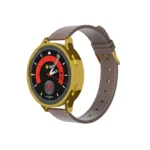 24K Gold Samsung Watch 7 Brown Leather