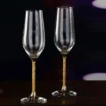 24K Crystal Champagne Flutes