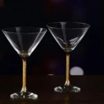 24K Crystal Martini Glass