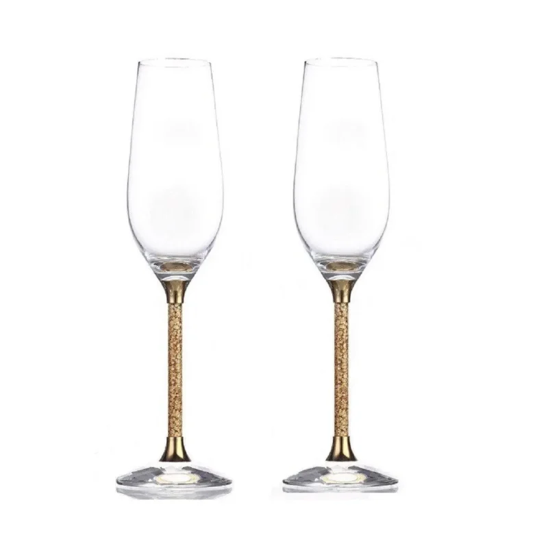 24K Crystal Champagne Flutes