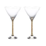 24K Crystal Martini Glass