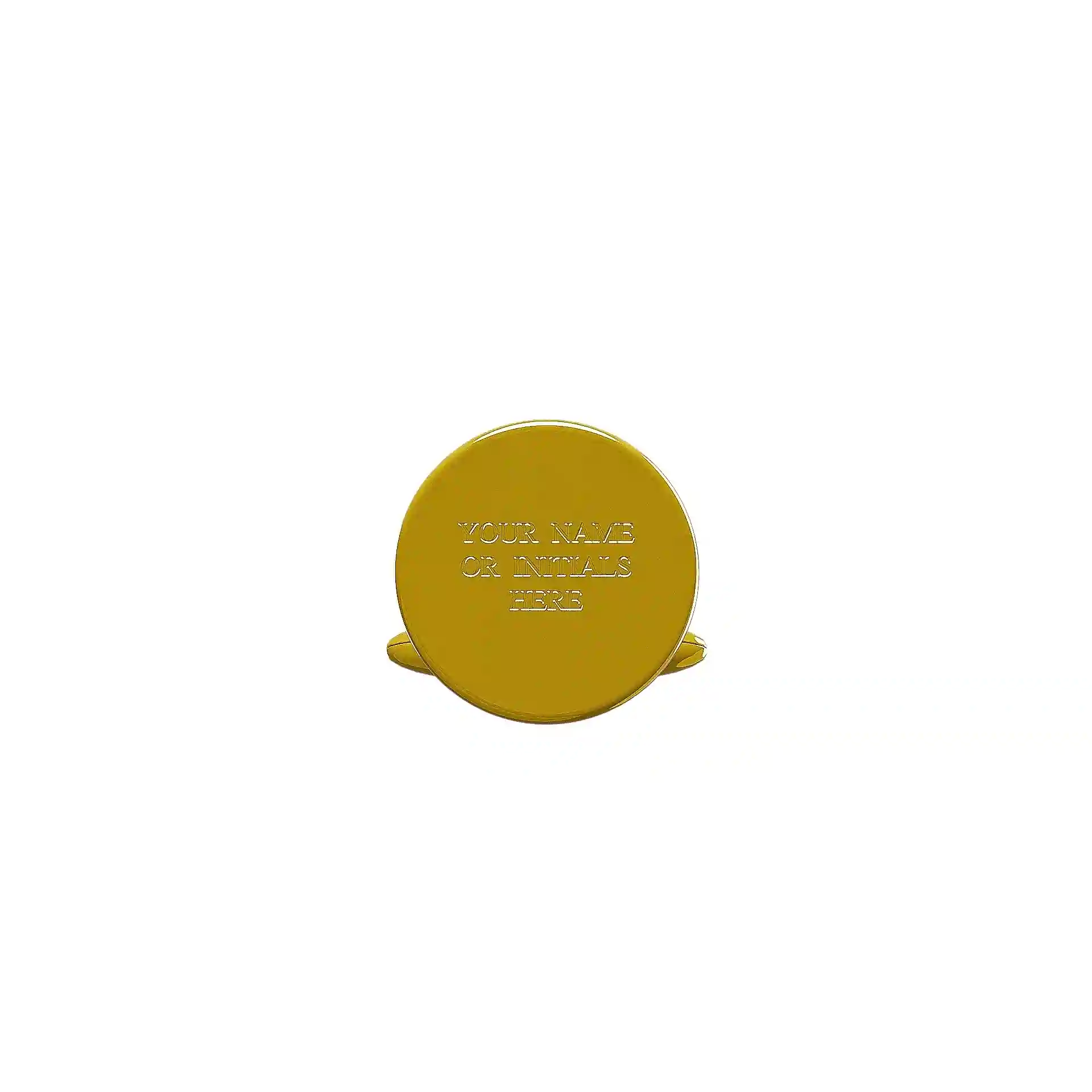 24K Gold Round Cufflinks presented as a luxury gift for weddings, anniversaries and corporate recognition