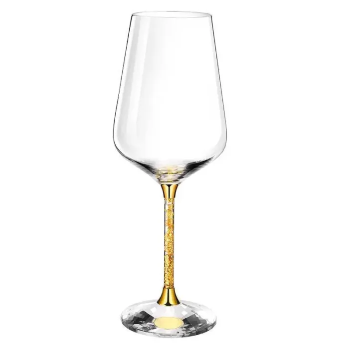 Éclat 24K Gold Crystal Wine Glasses (Pair)