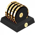 24K Gold Drink Coasters Set