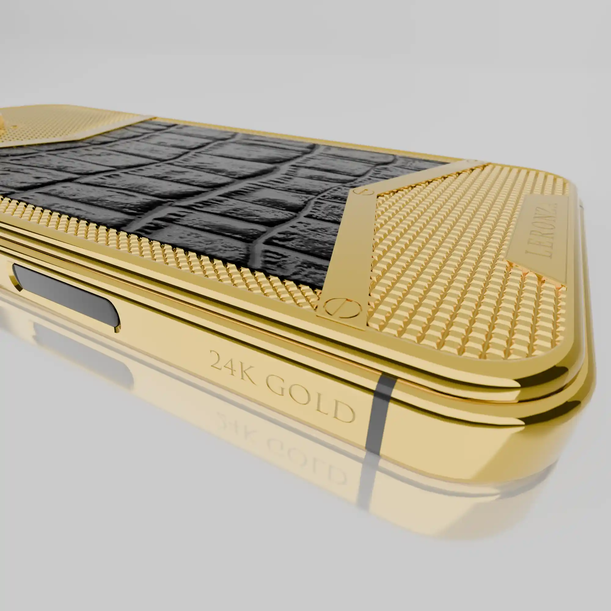 Gold iPhone 16 Plus leather