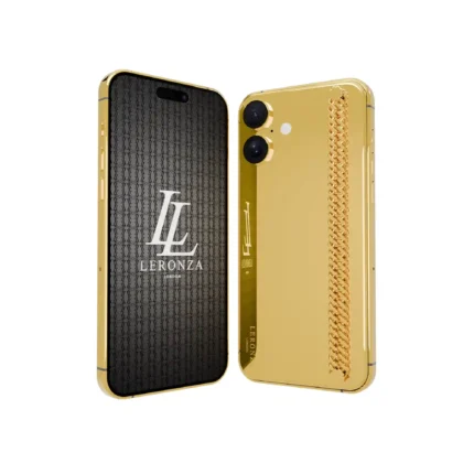 Gold iPhone 16 Plus Cuban Chain Bracelet