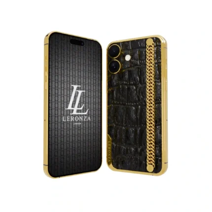 24K Gold iPhone 16 Plus Leather