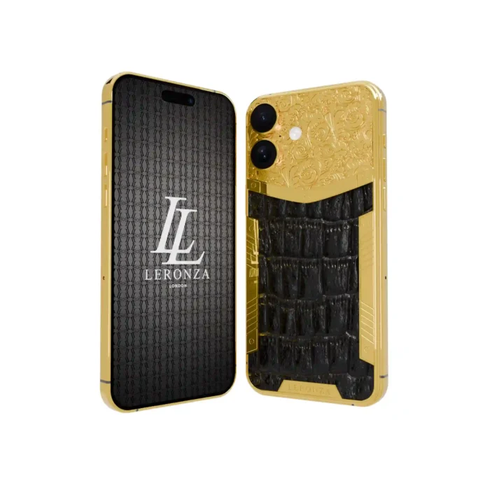 24K Gold iPhone 16 Plus Leather