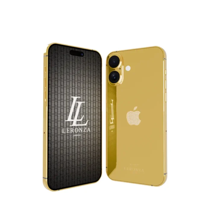 24k Gold iPhone 16 Plus Diamond logo