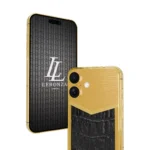 Gold iPhone 16 Plus leather