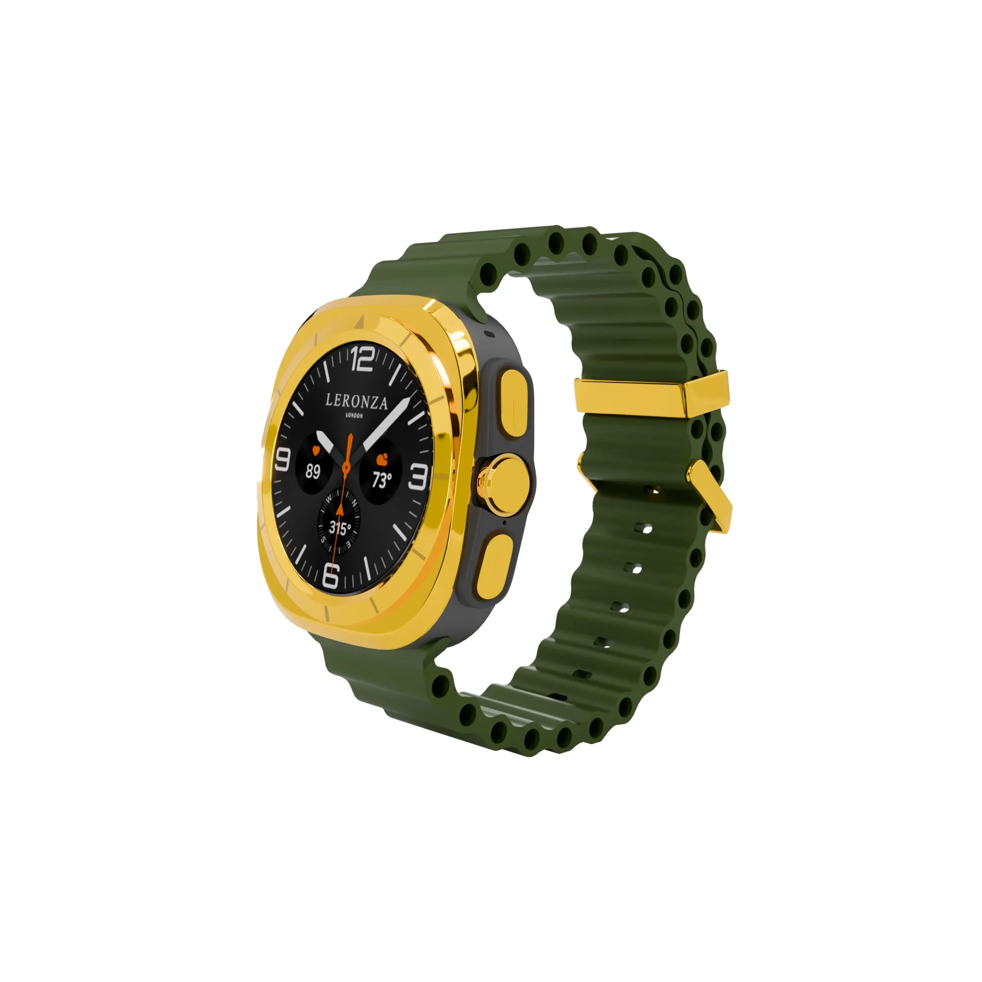 Luxury Samsung Galaxy Watch Ultra with Green Marine Band Luxury Samsung Watch Ultra Green Band