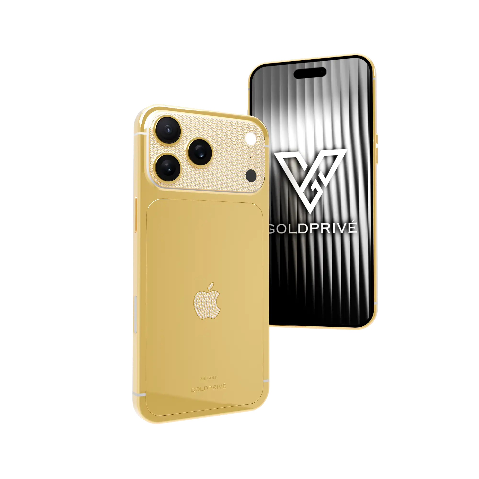 24K Goldprive iPhone 17 Pro Max Dimaond edition IconixBold iPhone 17 Pro and Max in 24K Gold, Rose Gold & Platinum - Image 1