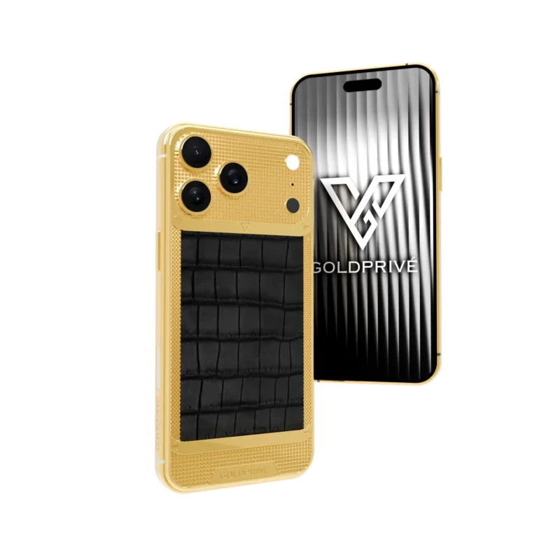 WildGrace Victory iPhone 17 Pro and Pro Max customized in 24K gold with bold artistic design