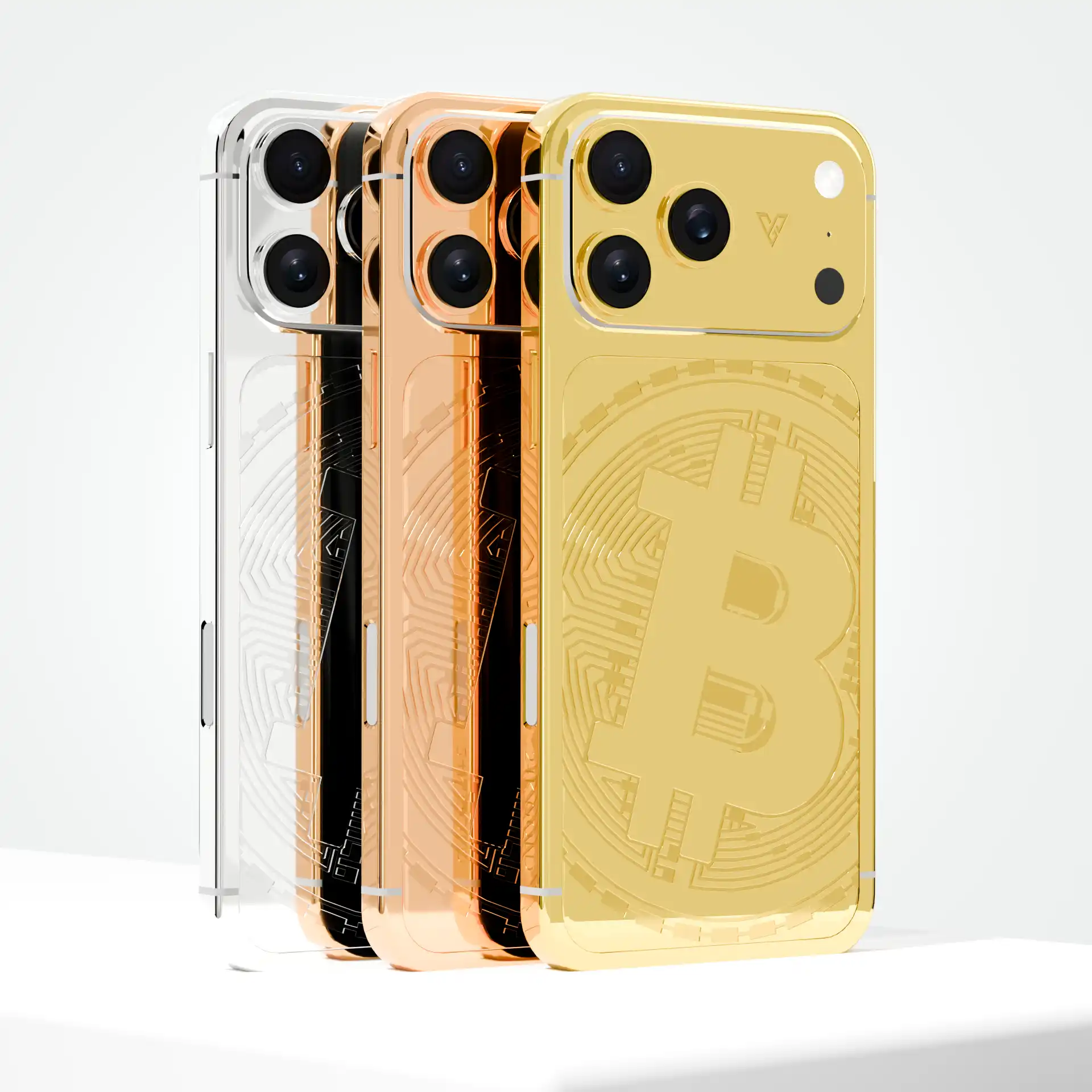 Bitcoin iPhone 17 Pro and Pro Max customized in 24K gold with crypto-inspired luxury design