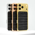 Himalayan Wild Elegance Gold iPhone 18 Pro and Pro Max case with rare gradient-toned exotic leather