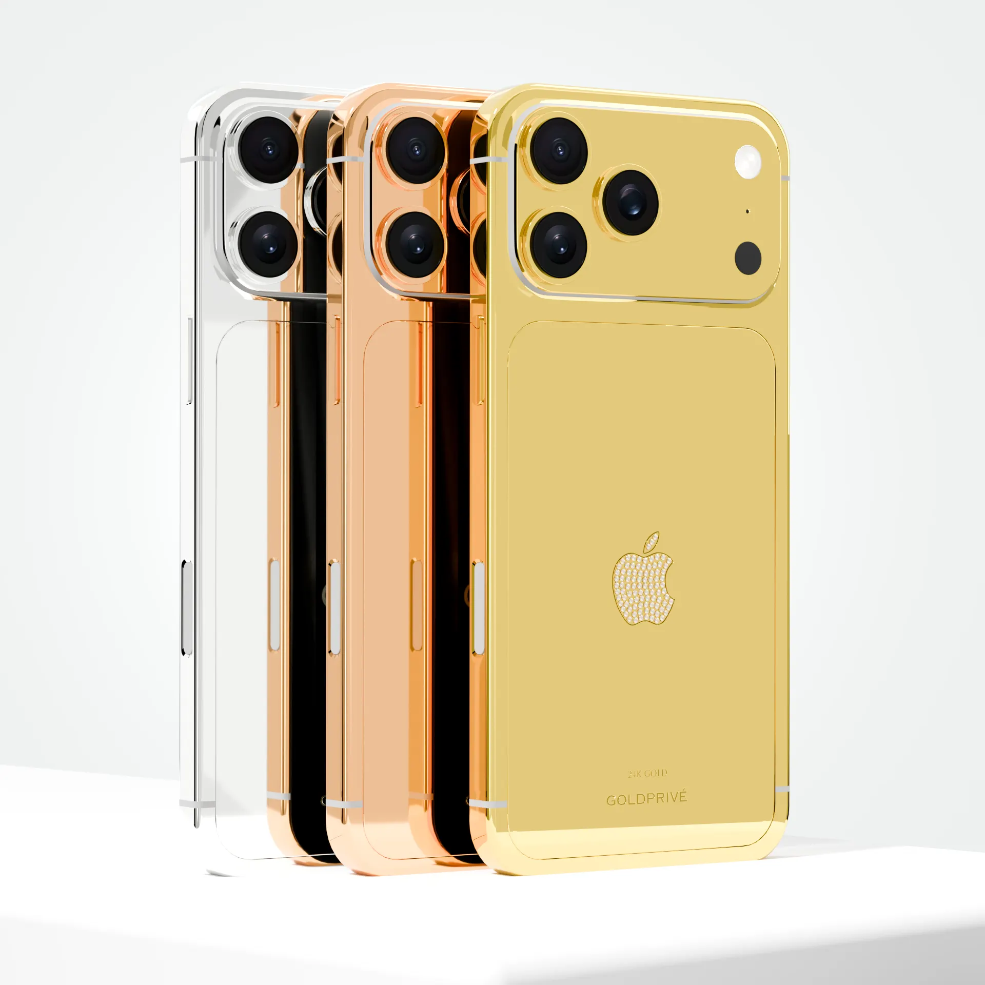 Iconix iPhone 17 Pro and Pro Max customized in 24K gold with modern luxury design and premium finish