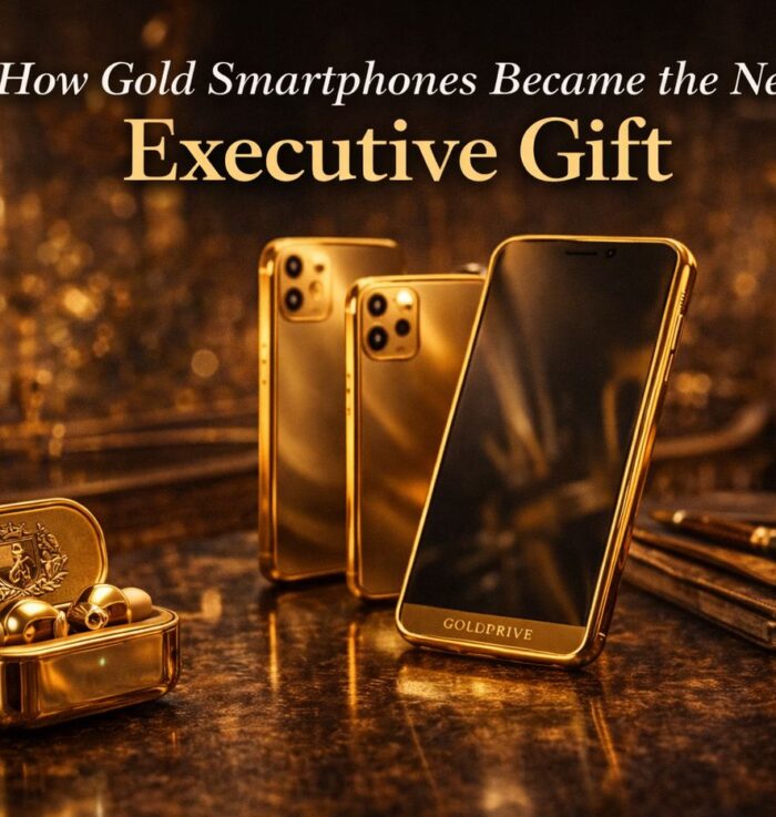 personalised gold iPhone gifts for CEOs founders and VIP clients by GoldPrivé