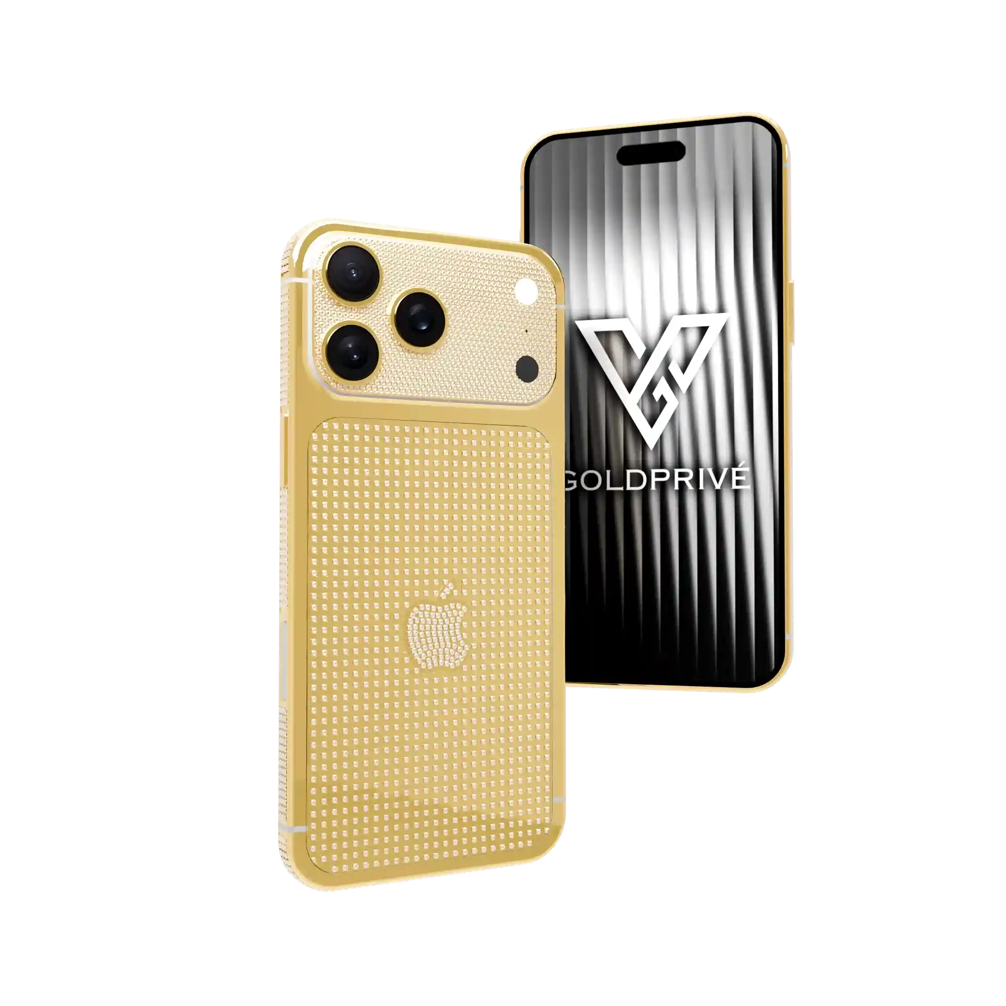 Éclat iPhone 18 Pro and Pro Max customized in 24K gold with bold modern luxury design