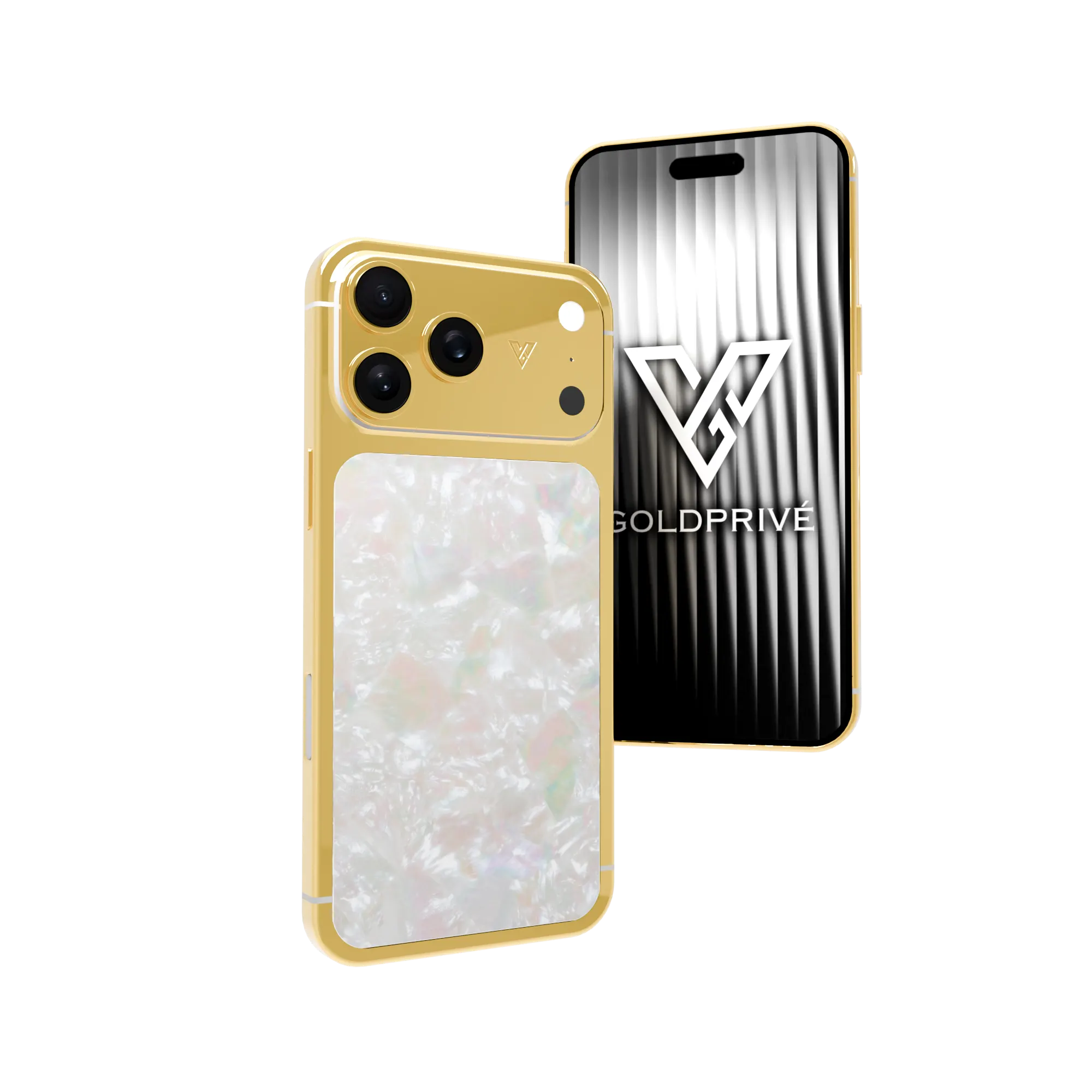 Pearl Edition iPhone 18 Pro and Pro Max customized in 24K gold with royal luxury finish