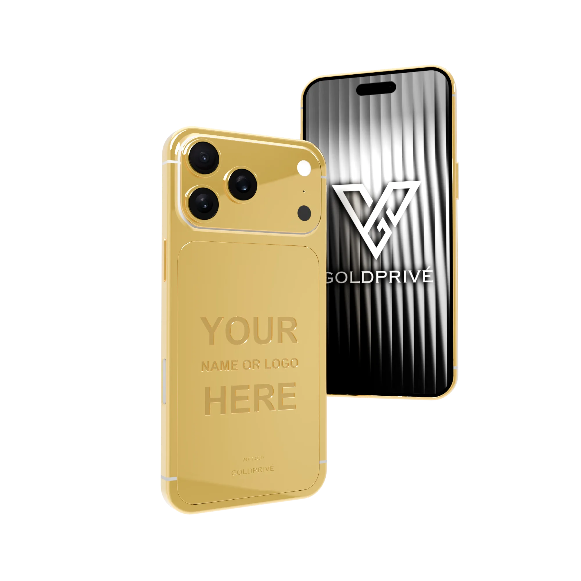Ultimate iPhone 18 Pro and Pro Max customized in 24K gold with minimalist luxury finish