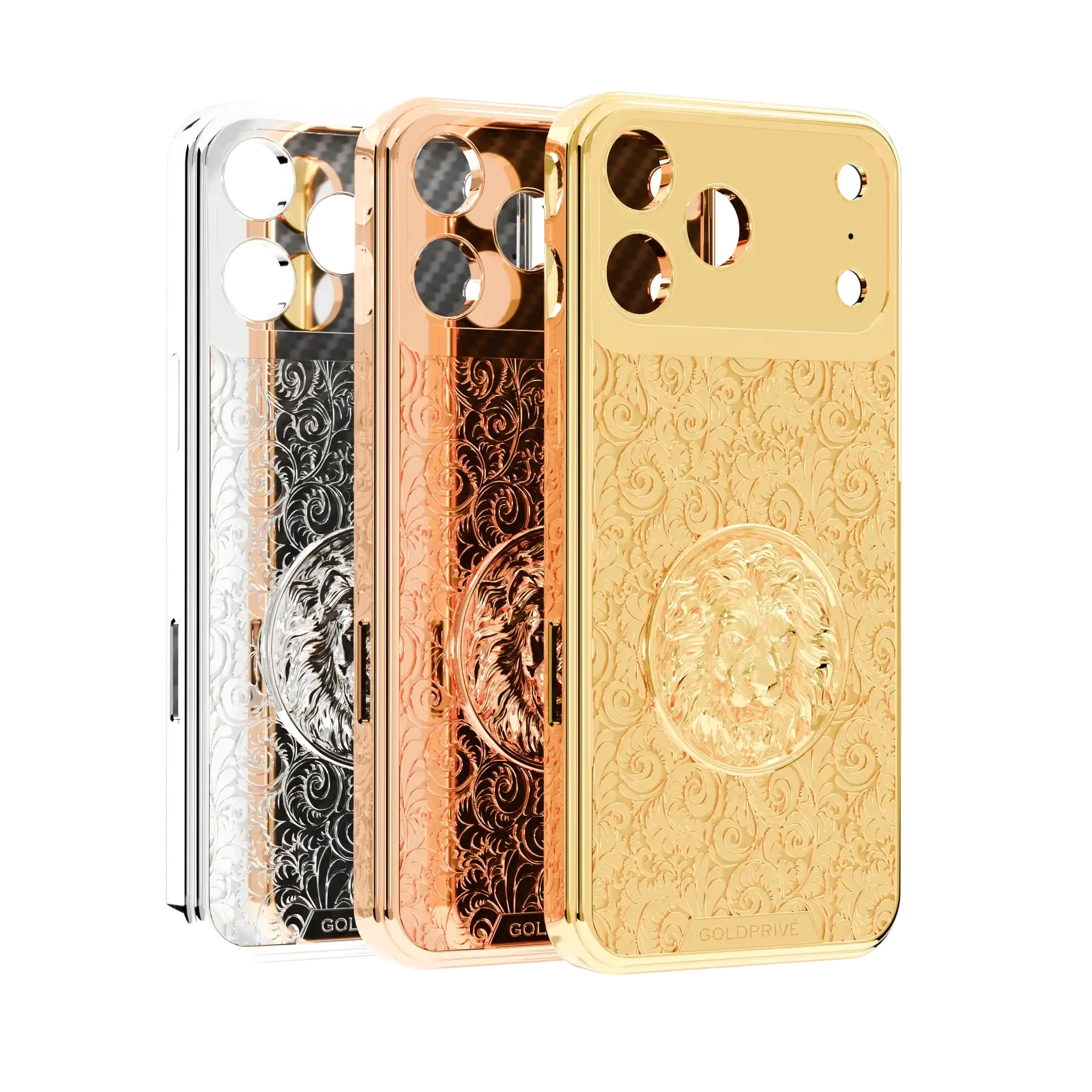 01 - 2026-03-31T193046.181 (1) 24K Gold iPhone 17 Pro & Pro Max Le Lion Fleur Case - Image 1