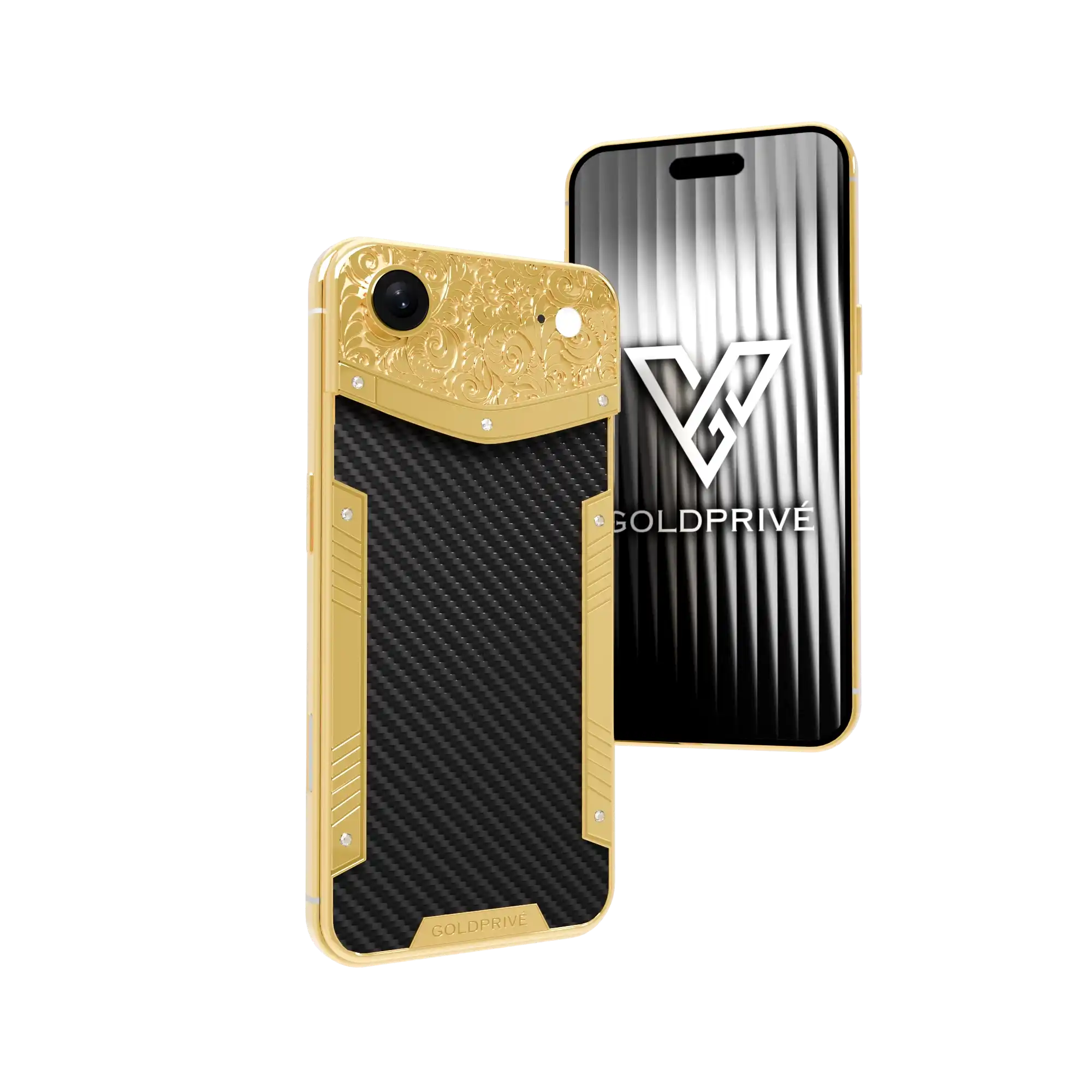 01 (75) CarbonFiber Royale iPhone Air in 24K Gold, Rose Gold & Platinum - Image 1