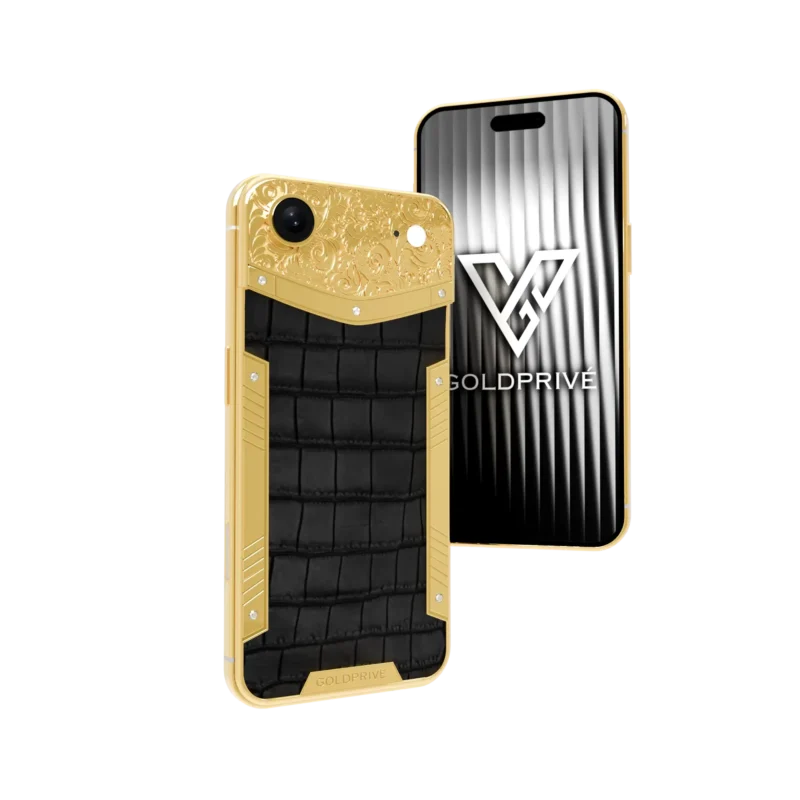 Exotic Royale iPhone Air customized in 24K gold with premium textured luxury finish
