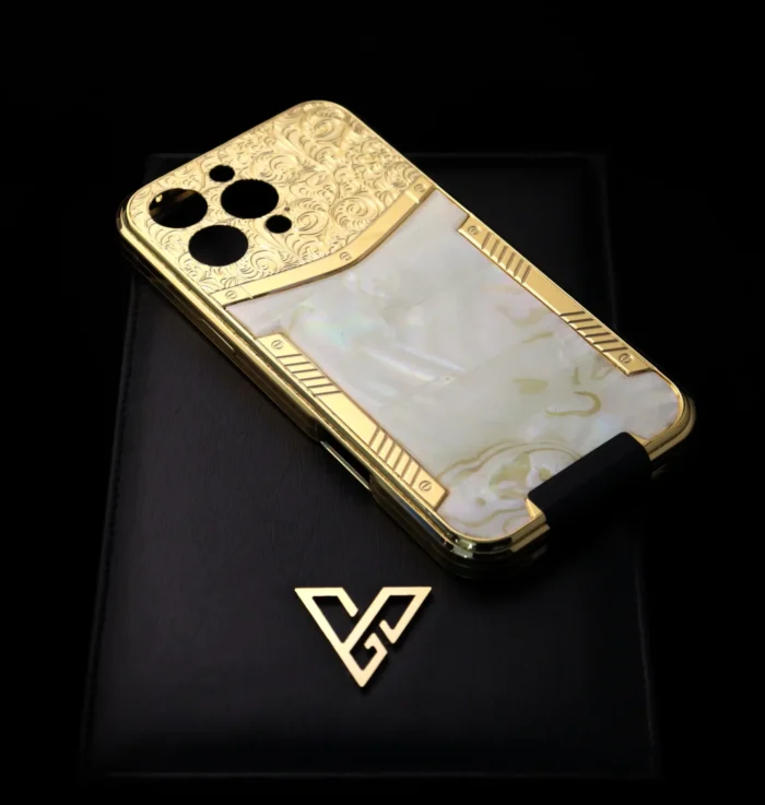 Royale Case for iPhone customized in 24K gold with elegant luxury finish and premium design