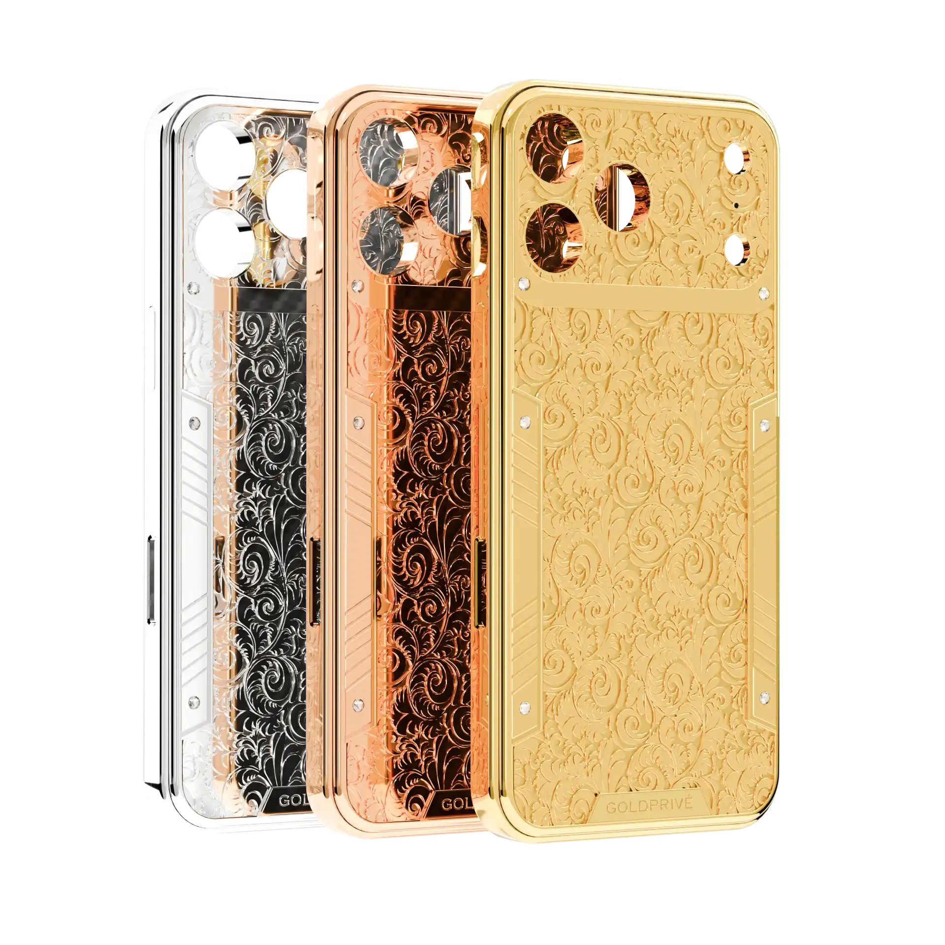3n1 (49) 24K Gold iPhone 17 Pro & Pro Max Flora Case - Image 1