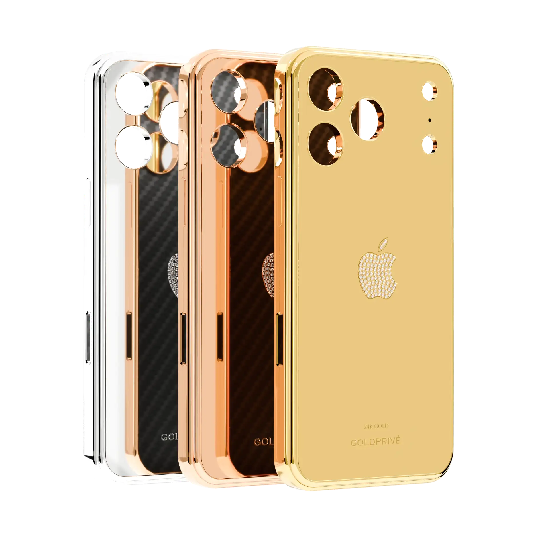 3n1 (50) 24K Gold iPhone 17 Pro & Pro Max Diamond Logo Case - Image 1