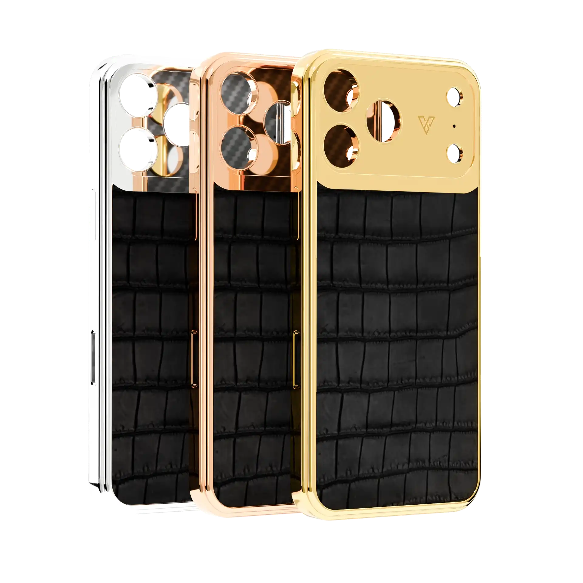 3n1 (59) 24K Gold iPhone 17 Pro & Pro Max Crocodile Leather WildGrace Case - Image 1