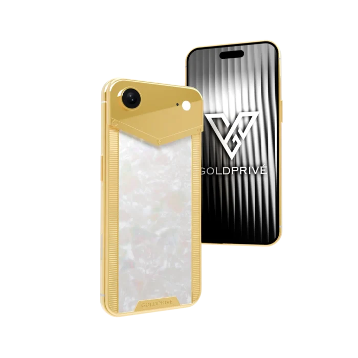 Pearl Grandeur iPhone Air in 24K Gold, Rose Gold & Platinum