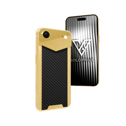 Carbon Grandeur iPhone Air 2 customized in 24K gold with premium carbon fiber luxury design