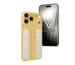 Sovereign 18K solid gold iPhone 18 Pro Max with platinum backplate and solid gold vertical centerpiece