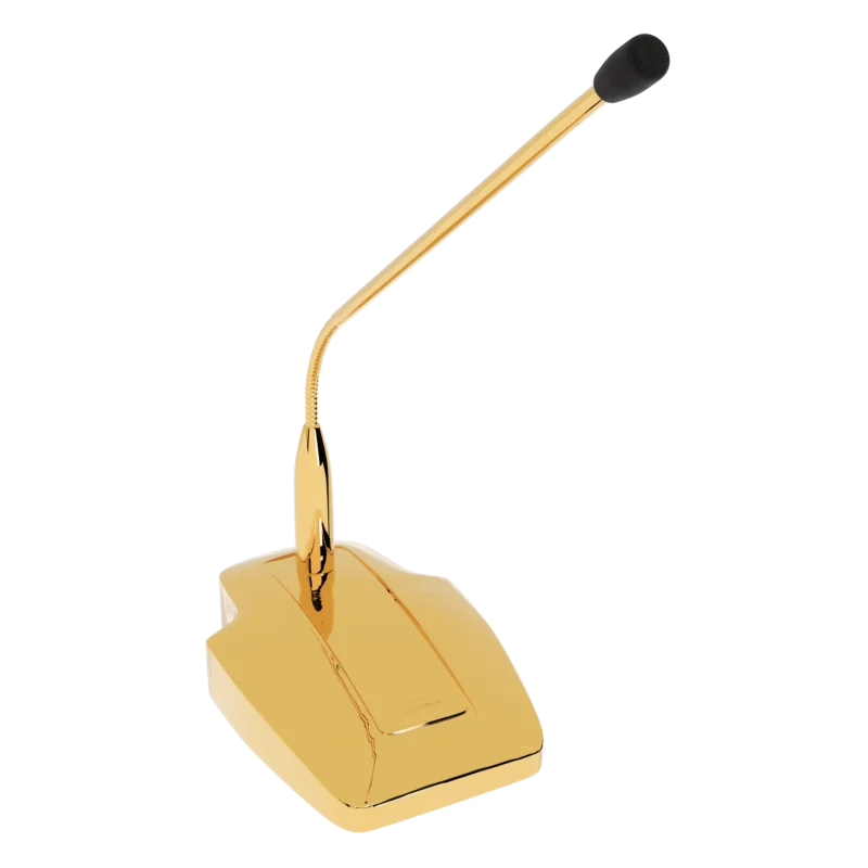 24K Gold Microphone by GoldPrivé — Sennheiser MAT 133 B gooseneck table microphone hand-plated in 24K gold