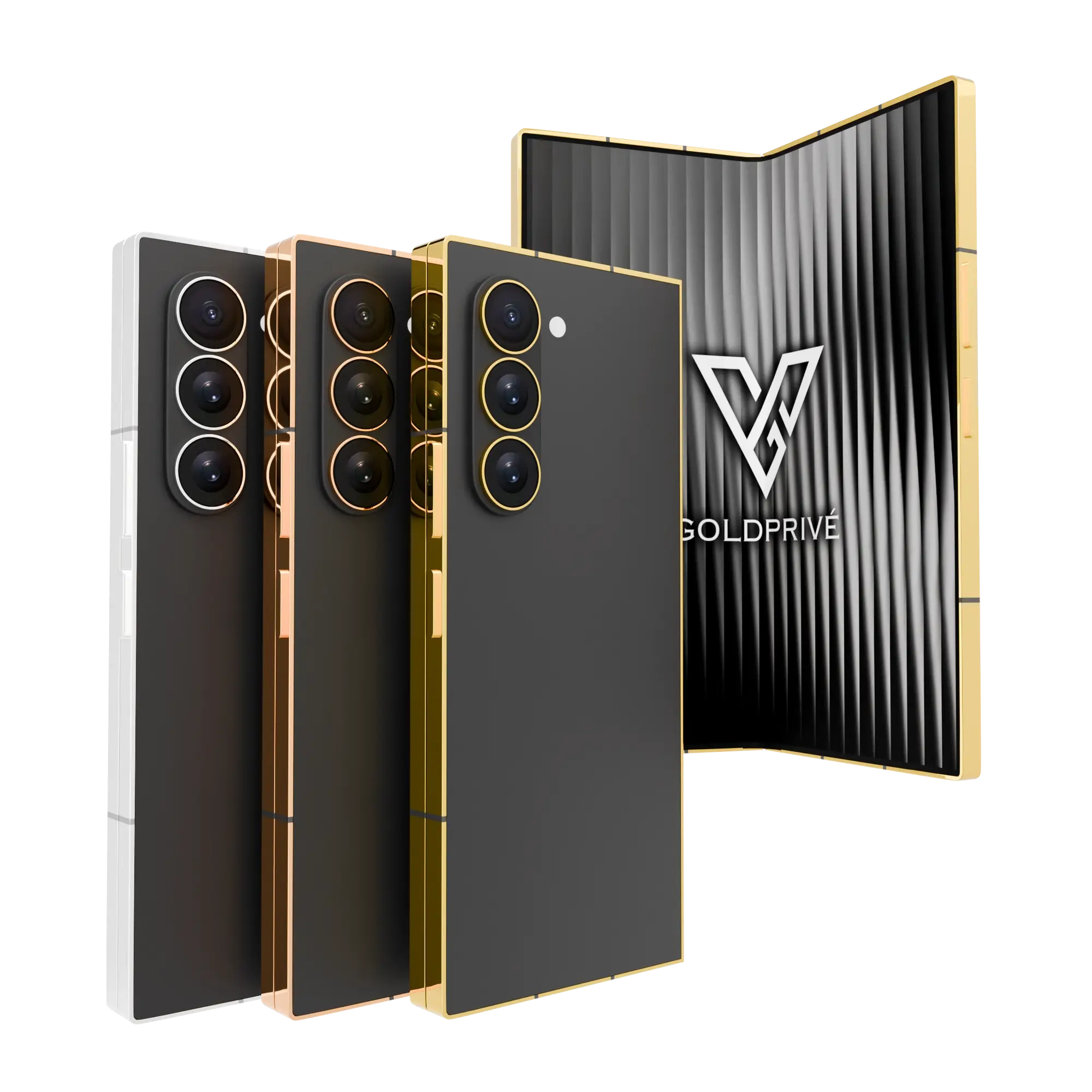 3n1 (62) Jetblack Samsung Galaxy Fold7 in 24K Gold, Rose Gold & Platinum - Image 1