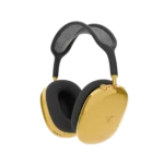 AirPods Max customized with gold finish and black headband for a premium luxury look