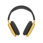 AirPods Max customized with gold finish and black headband showcasing luxury design