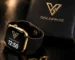 Apple Watch customized in gold finish with luxury branding and premium strap design