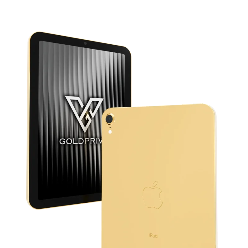24K Gold iPad Mini presented as a personalised luxury gift for birthdays, anniversaries and executive awards