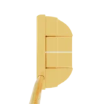 Back design of 24K gold Ping PLD DS72 putter highlighting premium milled structure and luxury finish