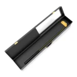 Side profile of 24K gold Ping PLD Milled DS72 putter with sleek luxury design and polished finish