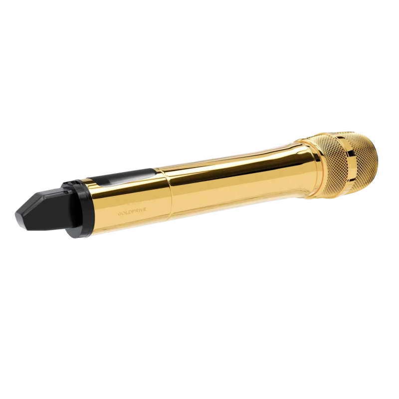 24K Gold Microphone by GoldPrivé — Sennheiser EW 100 G4-935-S wireless microphone hand-plated in 24K gold