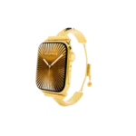 Apple Watch customized with gold bracelet strap and premium luxury case finish