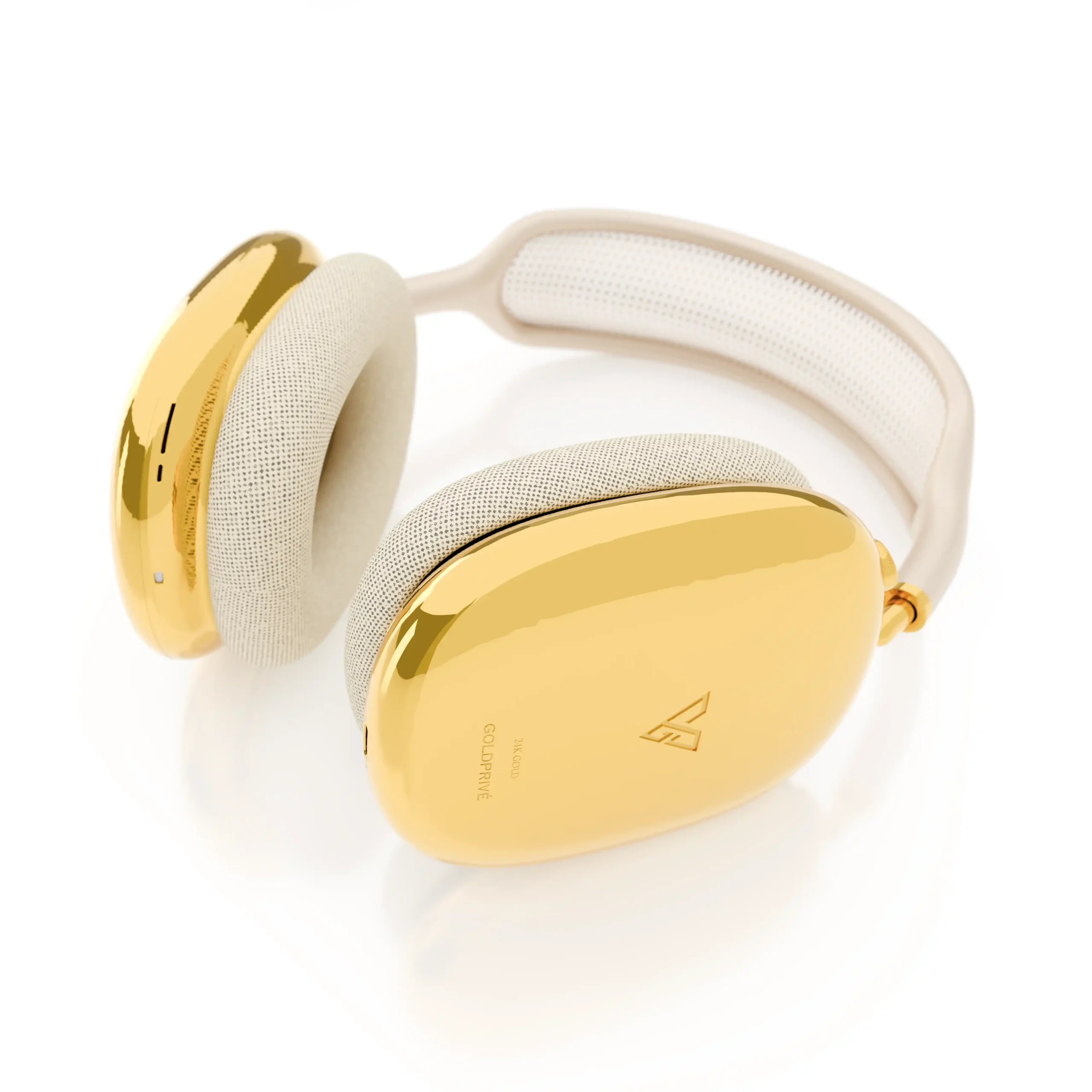 Apple AirPods Max customized in gold with starlight headband and premium luxury finish by Goldprive