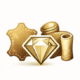 Premium Materials icon — GoldPrivé luxury quality