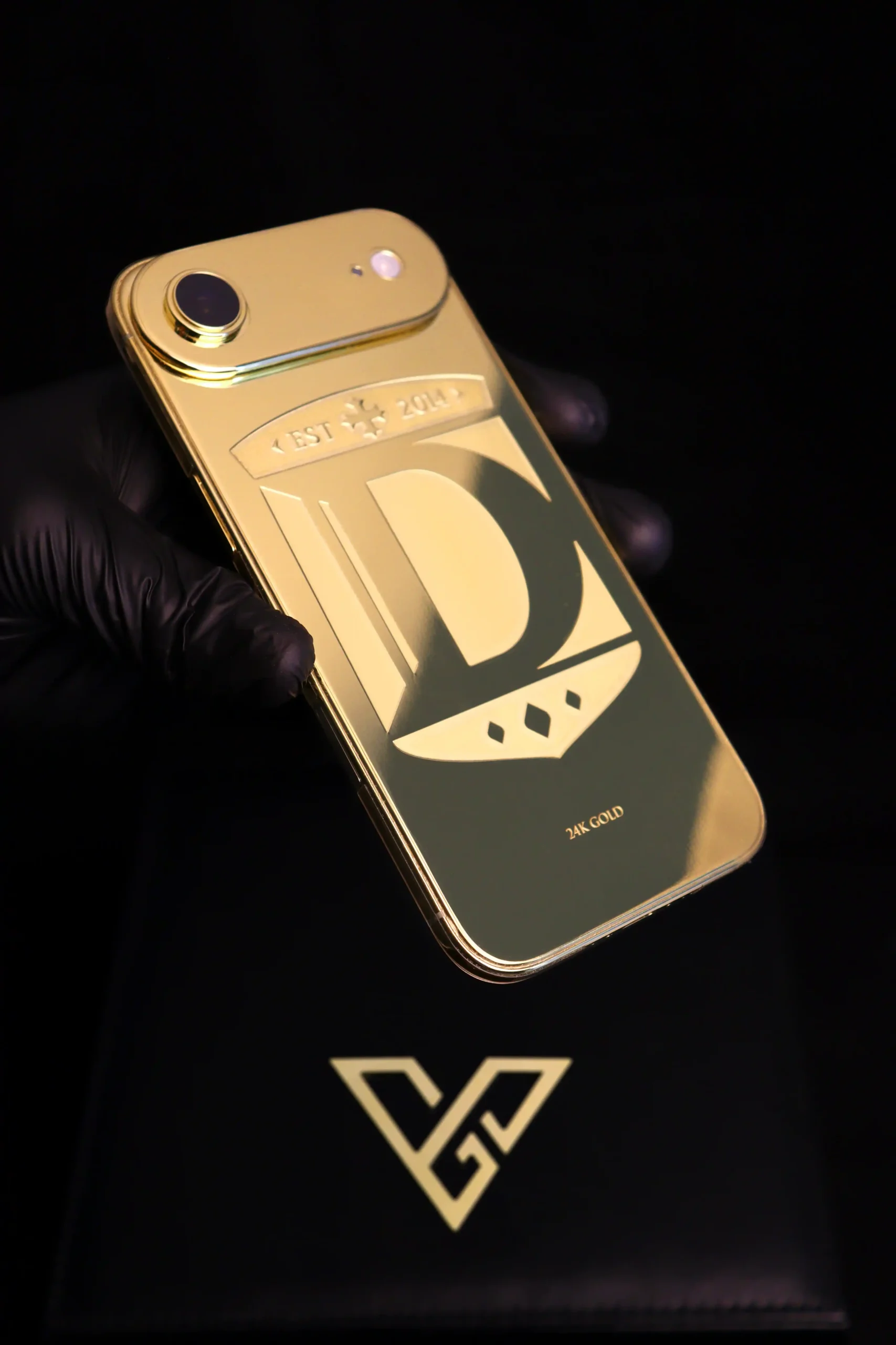 24K Gold iPhone Air — ultra-slim luxury gold finish by GoldPrivé