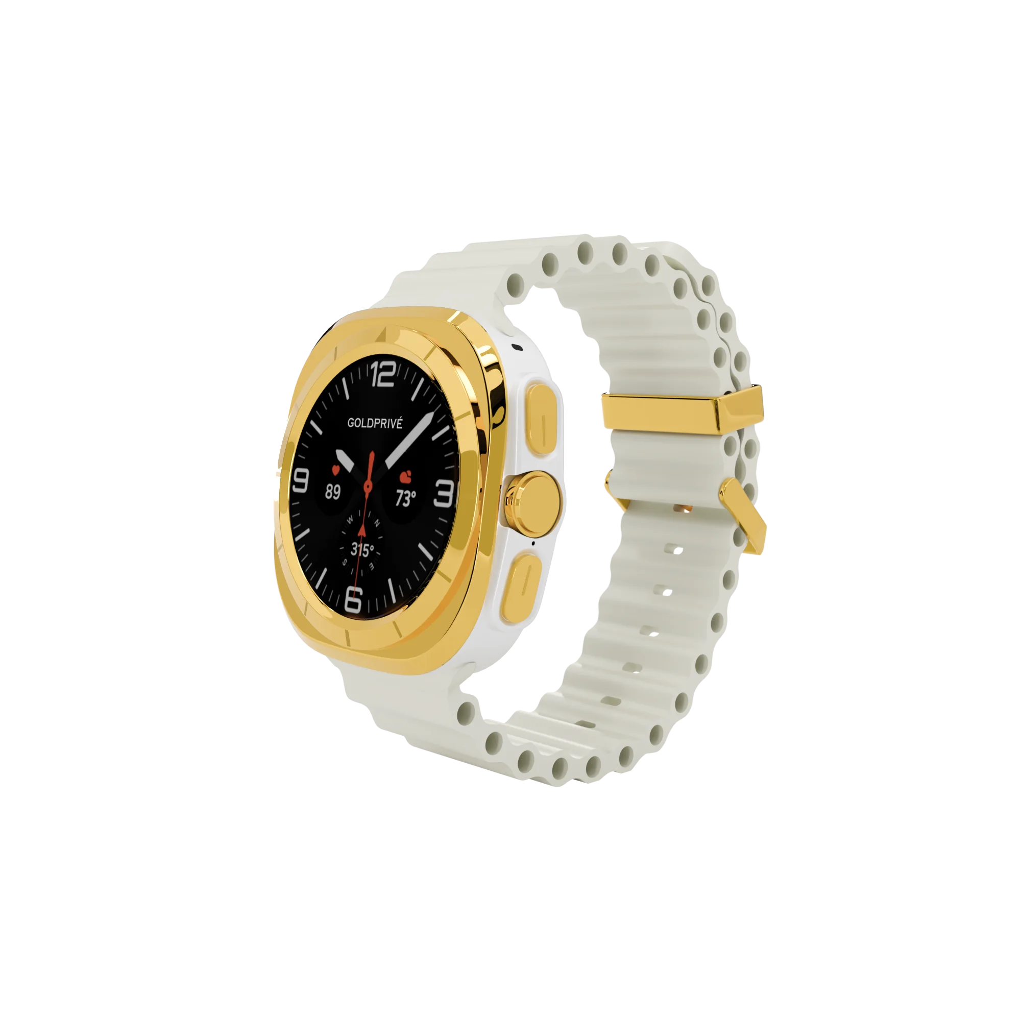 White Band.02 Galaxy Watch Ultra with White Marine Band - Image 1