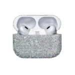 Gold AirPods Pro 3 by GoldPrivé — Swarovski Crystal AB Edition with iridescent Aurora Borealis crystals
